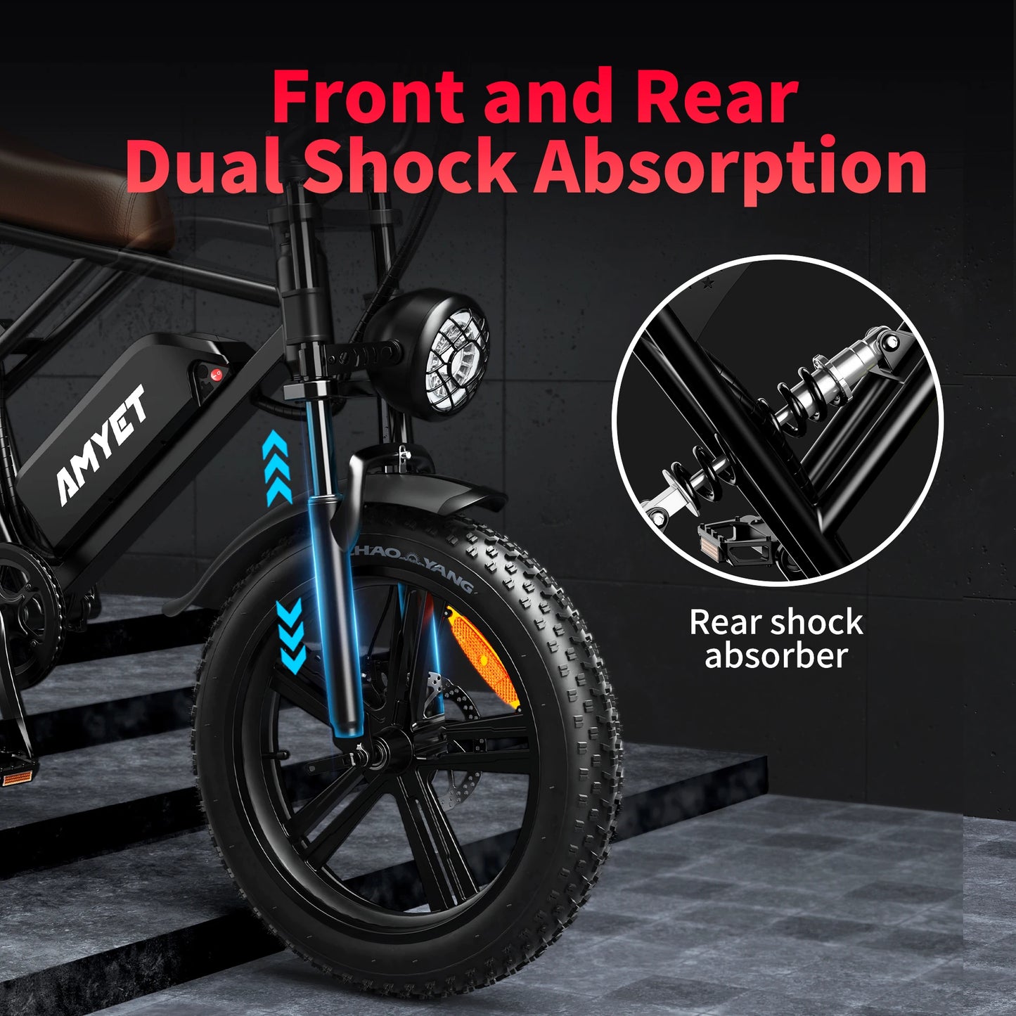AMYET V9-G60 Electric Bike 1000W 48V Ebike For Men Elite