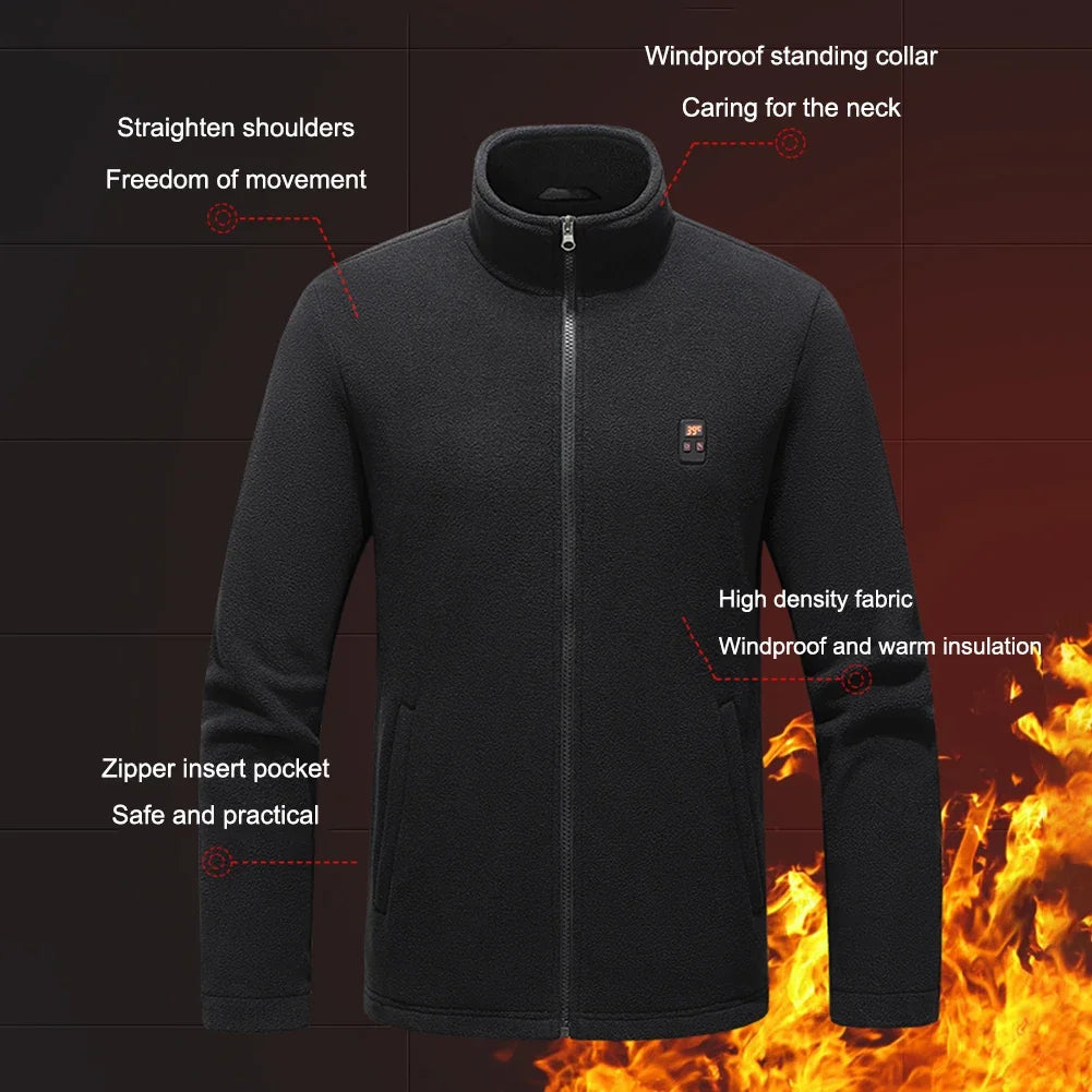 Shunmaii Heated Jacket USB Charging Insulated Coat For Outdoors
