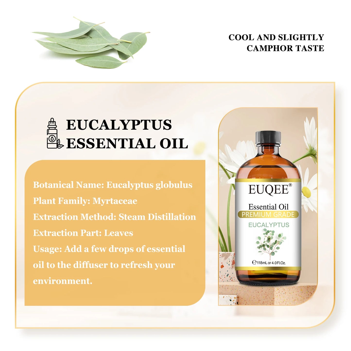 EUQEEC Neroli Helichrysum Eucalyptus Jasmine Essential Oil For Humidifier