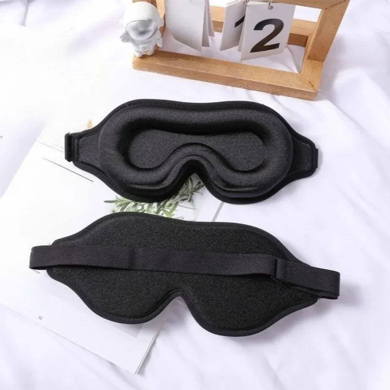 3D Contoured Sleep Mask With Breathable Light Blocking Eye Cover