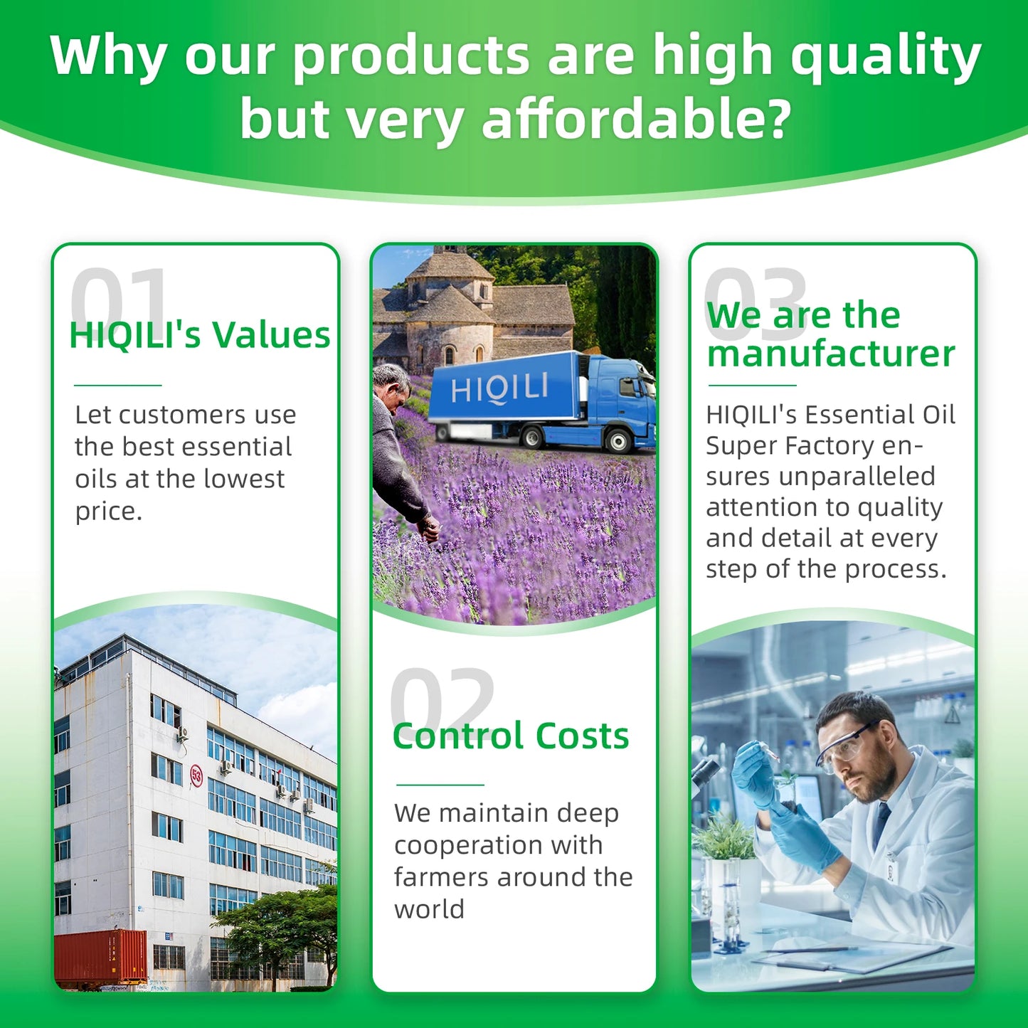 HIQILI Vetiver Essential Oil Pure Steam Distilled For Aromatherapy