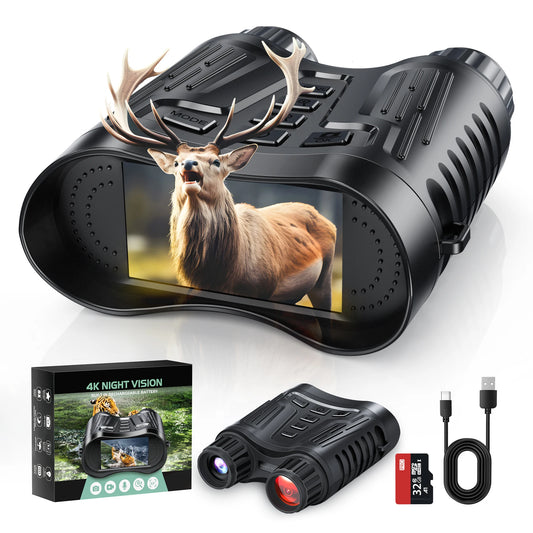 DIYIMINE Night Vision Binoculars With IR Illuminator And Video Recording