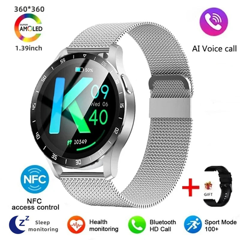 Smartwatch With Bluetooth Call NFC Waterproof Fitness Tracker