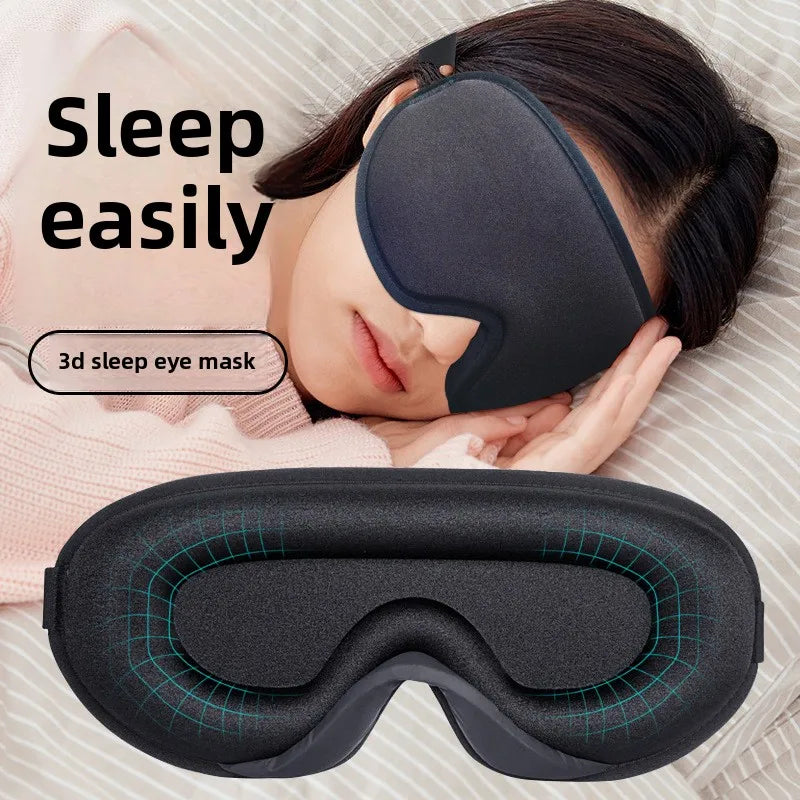 3D Contoured Sleep Mask With Breathable Light Blocking Eye Cover