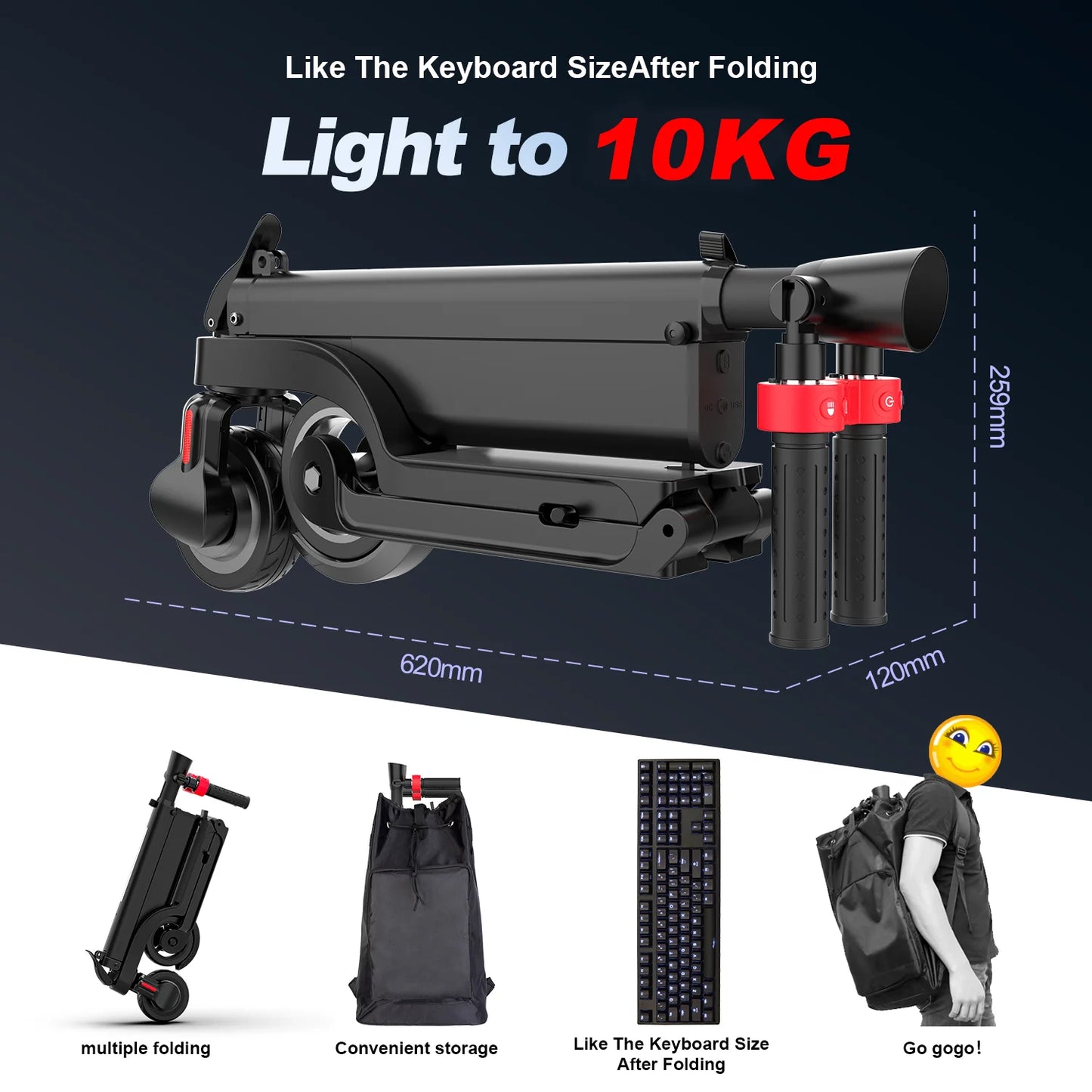 HUANCI X6 Electric Scooter Foldable 350W 25 KmH Smart App