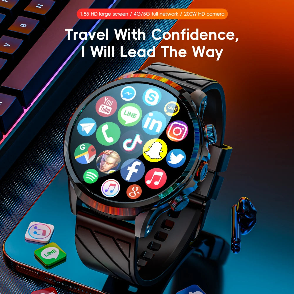 LOKMAT APPLLP 8 Pro Android Smartwatch Phone 4G WiFi Camera