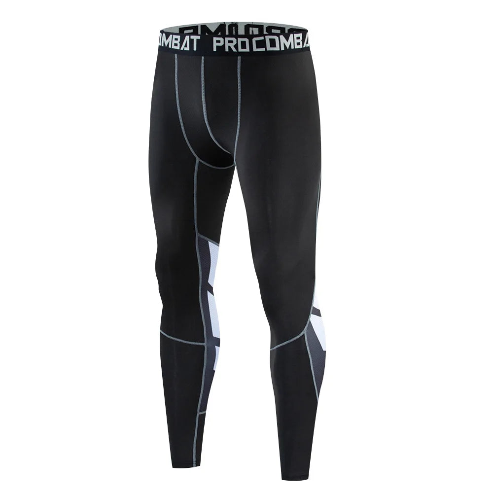 Men's Quick Dry Compression Tights for Running and Gym