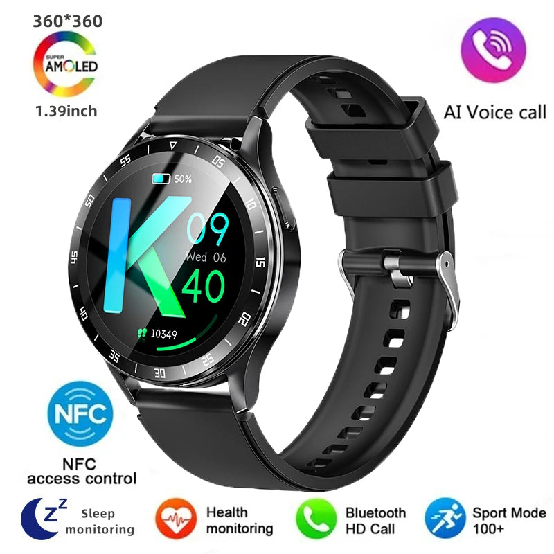 Smartwatch With Bluetooth Call NFC Waterproof Fitness Tracker