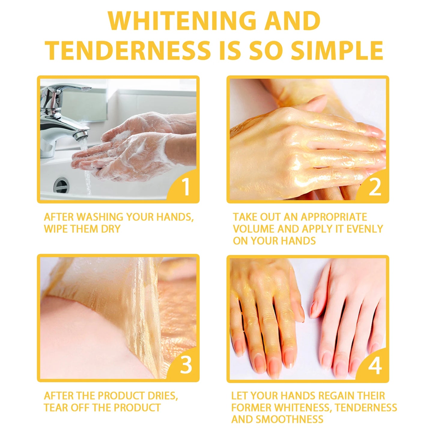 Eelhoe 24k Gold Hand Mask Exfoliating Hydrating Cream