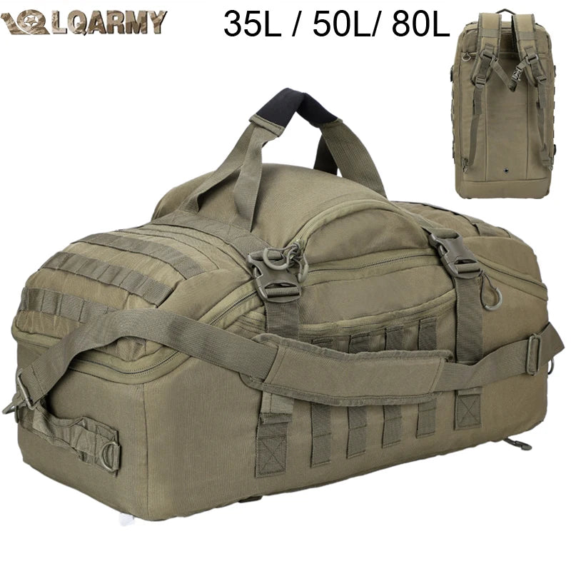 LQARMY Outdoor Molle Tactical Backpack for Hiking Camping