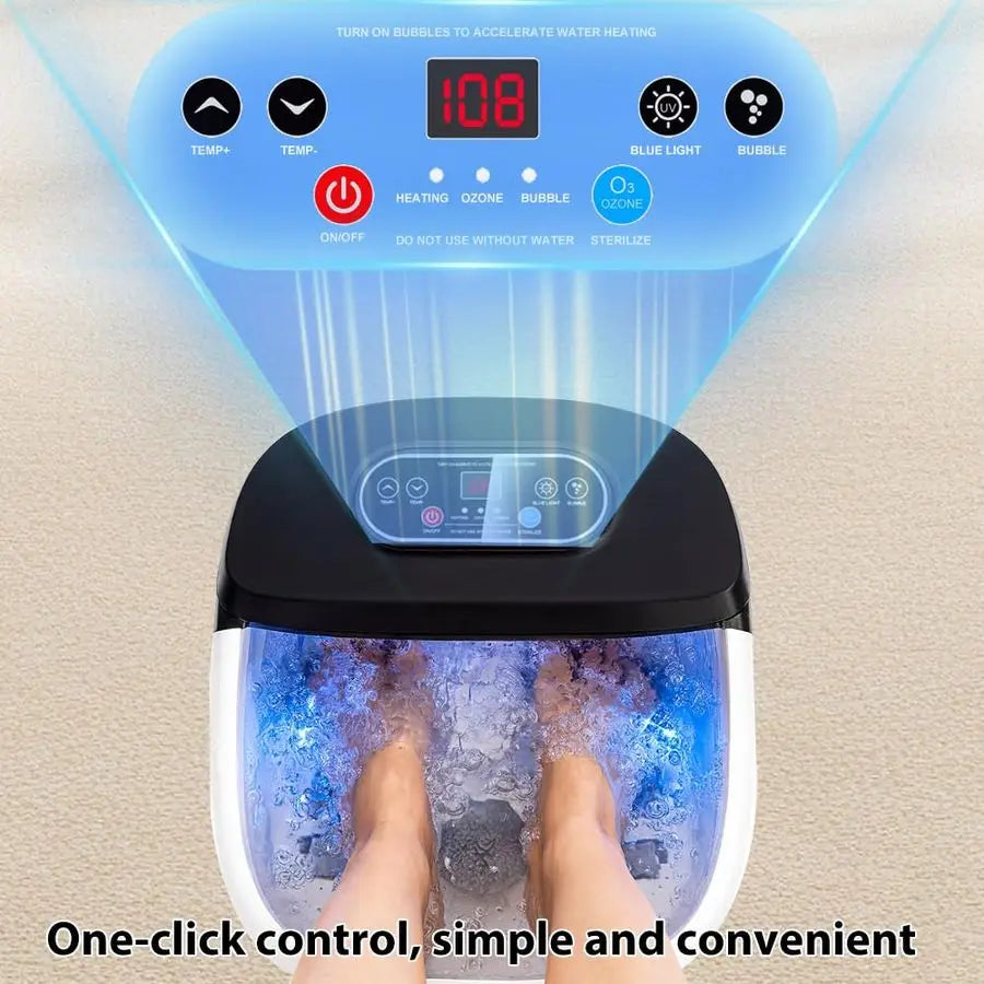 Bir Spa Bath Massager With Heat Ozone Blue Light Foot Tub