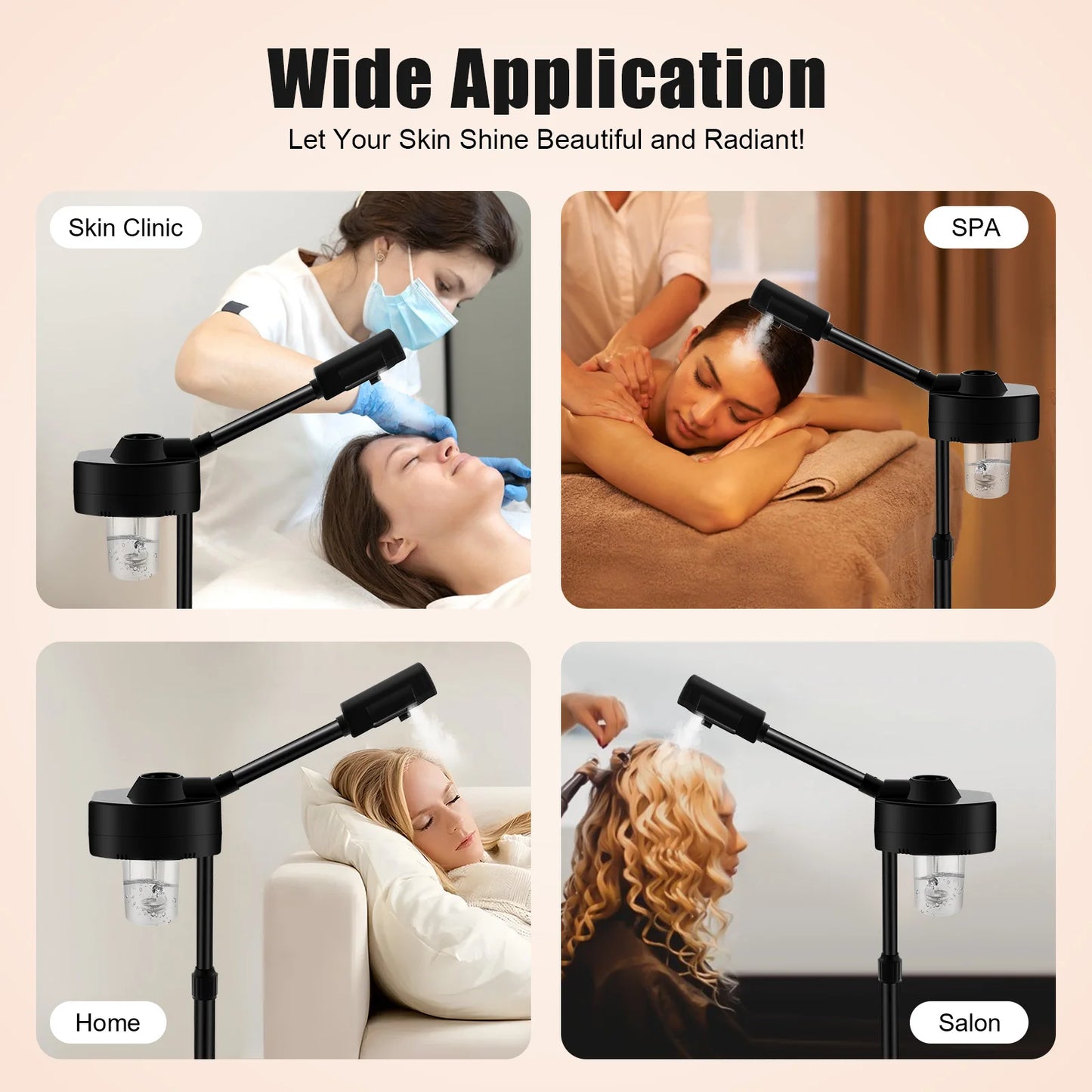 Facial Steamer Hot Spray for Deep Cleansing Skin Care Vaporizer