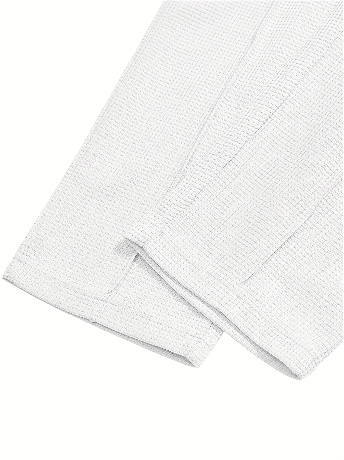 NONECN Men's Waffle Knit Long Sleeve Top and Pants Set