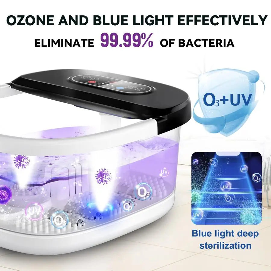 Bir Spa Bath Massager With Heat Ozone Blue Light Foot Tub