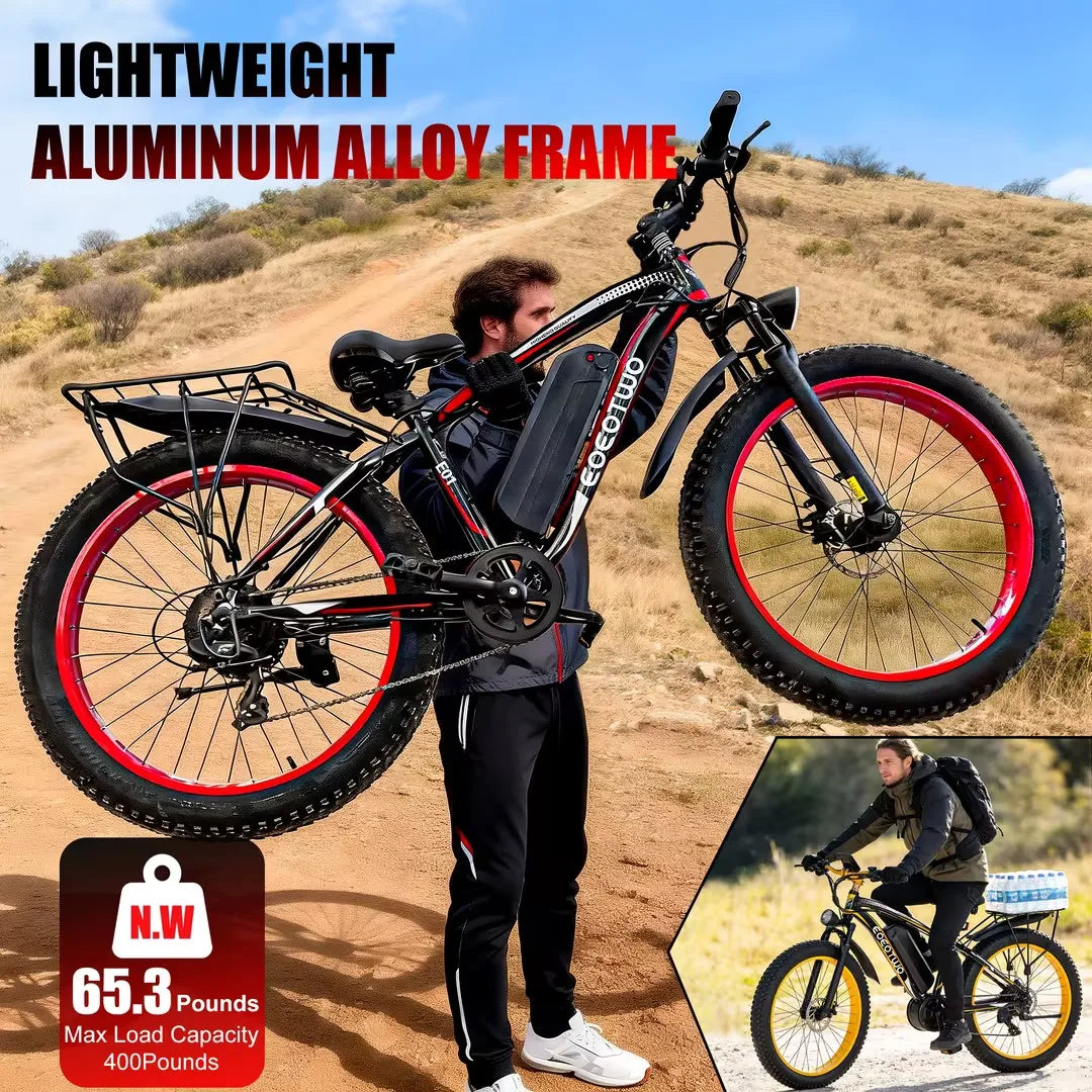 EOEOTWO E01 Electric Mountain Bike 34 MPH 1500W Peak