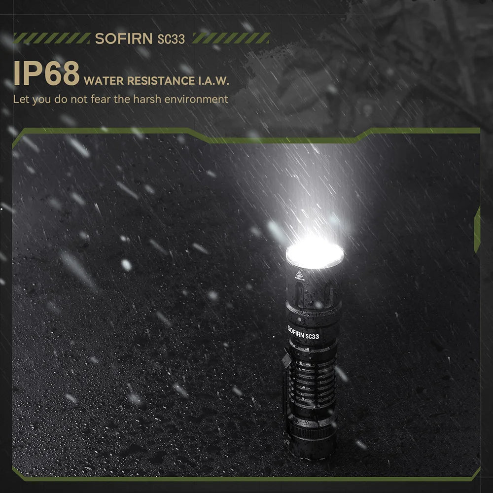 Sofirn SC33 LED Tactical Flashlight XHP70.3 HI 5200lm