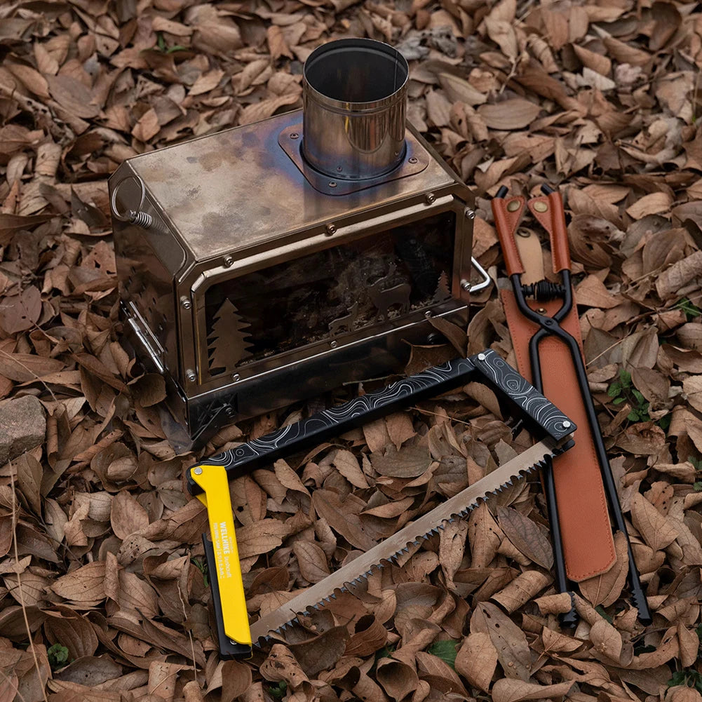 Folding Camping Saw With Storage Bag Aluminum Alloy