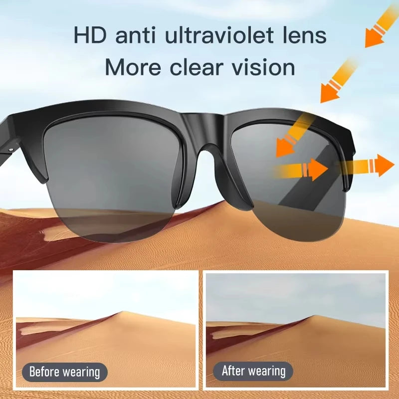 Odelettevcy Smart Bluetooth Sunglasses V5.3 With UV Protection