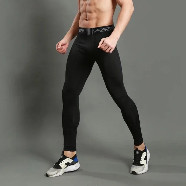 Men's Quick Dry Compression Tights for Running and Gym