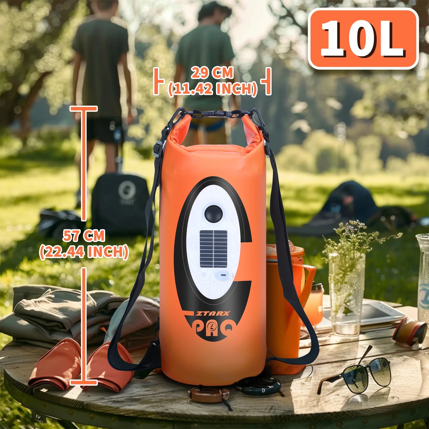 SELORSS Solar Bluetooth Hiking Backpack Waterproof With Speaker