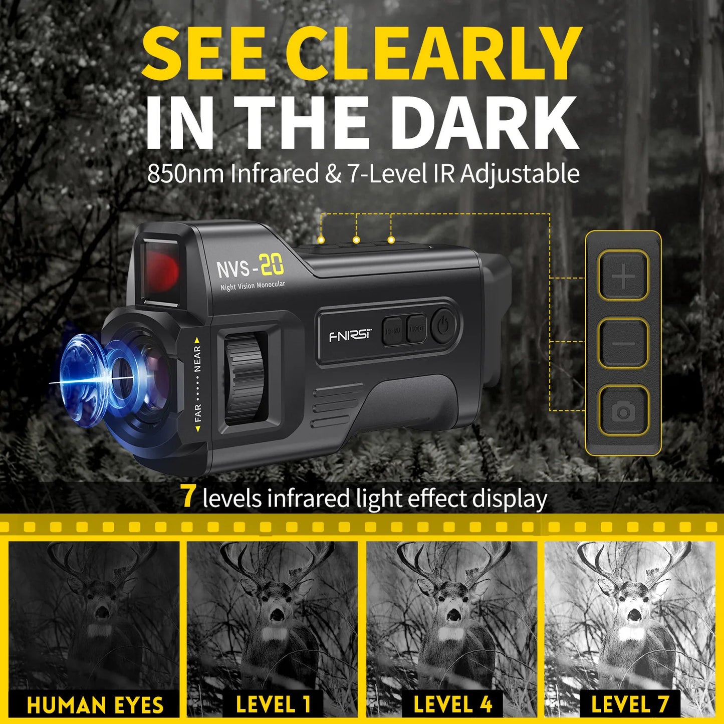 FNIRSI NVS20 4K Night Vision Monocular With 6x Zoom
