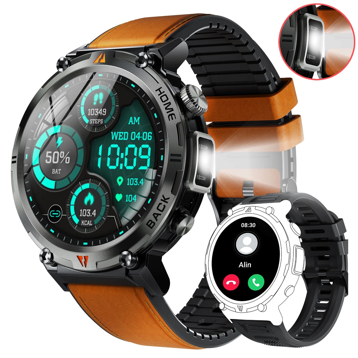 EIGIIS KE3 Smartwatch For Men With Health Monitor Heart Rate