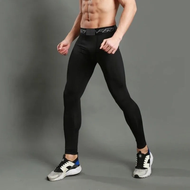 Men's Quick Dry Compression Tights for Running and Gym