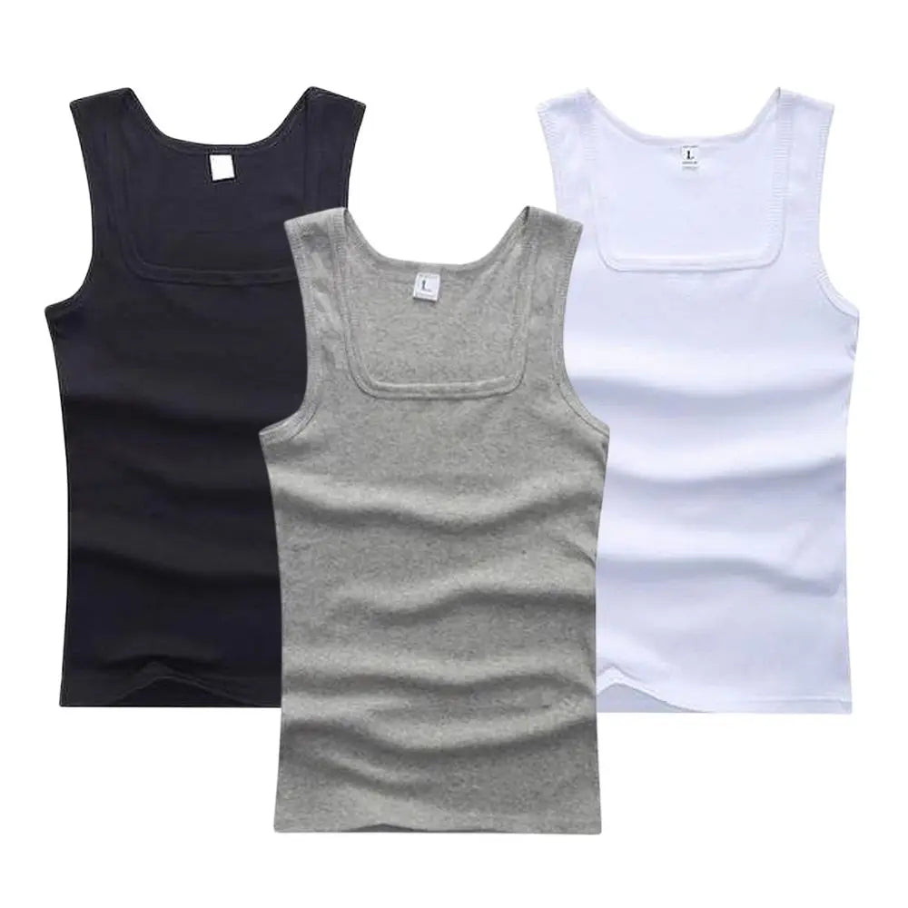 Pure Cotton Men's Sleeveless Tank Top For Summer Casual Wear