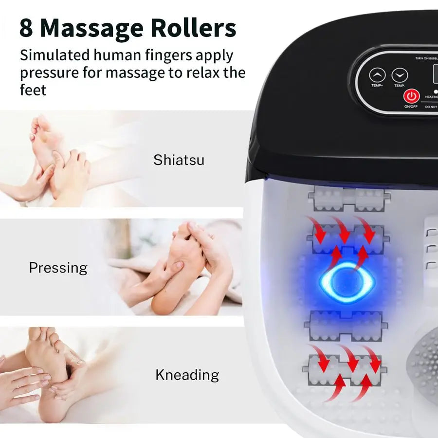 Bir Spa Bath Massager With Heat Ozone Blue Light Foot Tub