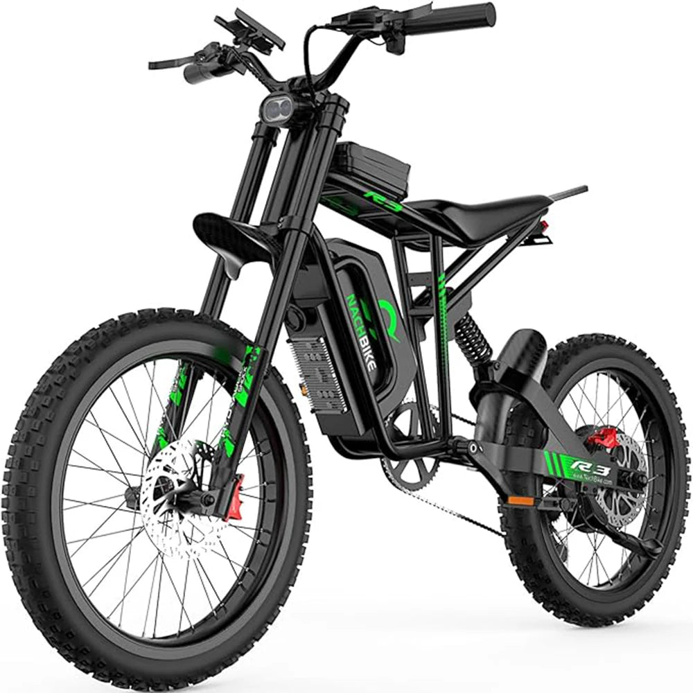 Electric Dirt Bike 6000W 60V 25Ah With Dual Hydraulic Brakes