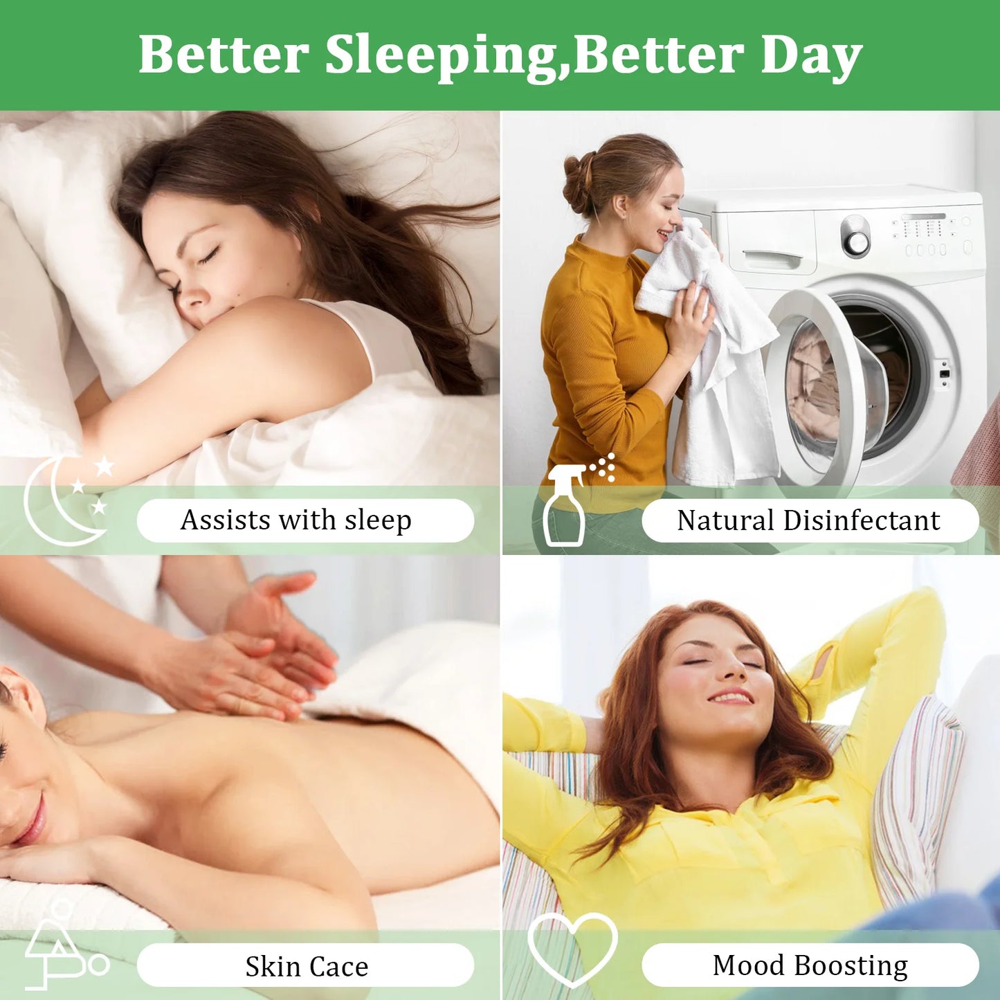 EUQEEC Neroli Helichrysum Eucalyptus Jasmine Essential Oil For Humidifier