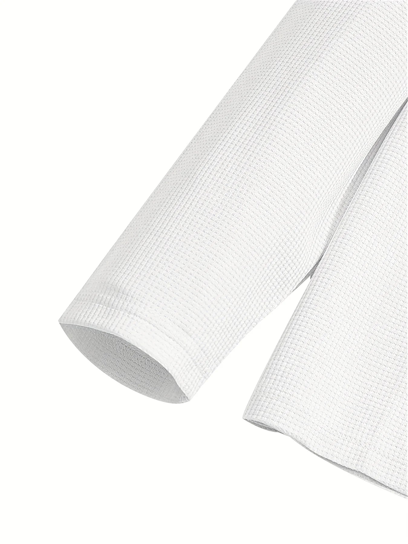 NONECN Men's Waffle Knit Long Sleeve Top and Pants Set