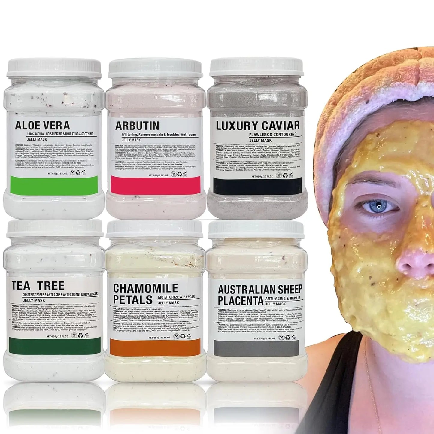 YMEYFAN Jelly Mask Powder 6-Piece Professional Facial Masks