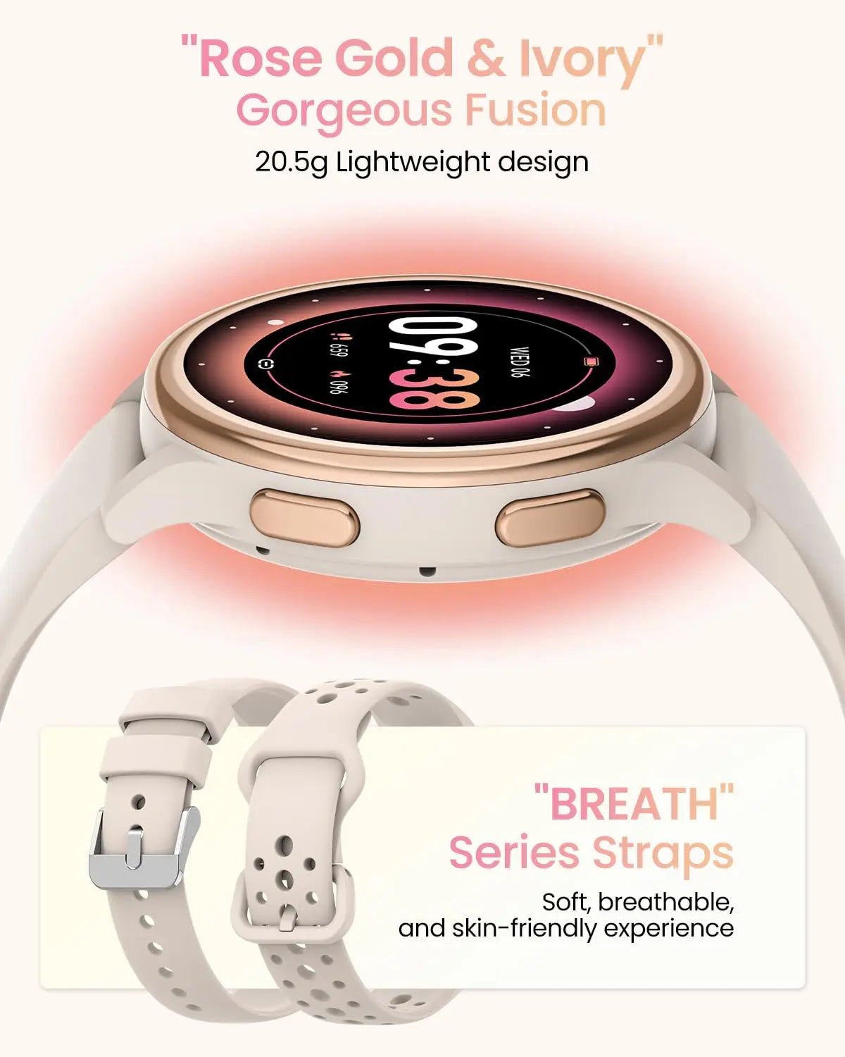 AnyloopCa Smartwatch for Women 400 Watch Faces Health iPhone Android