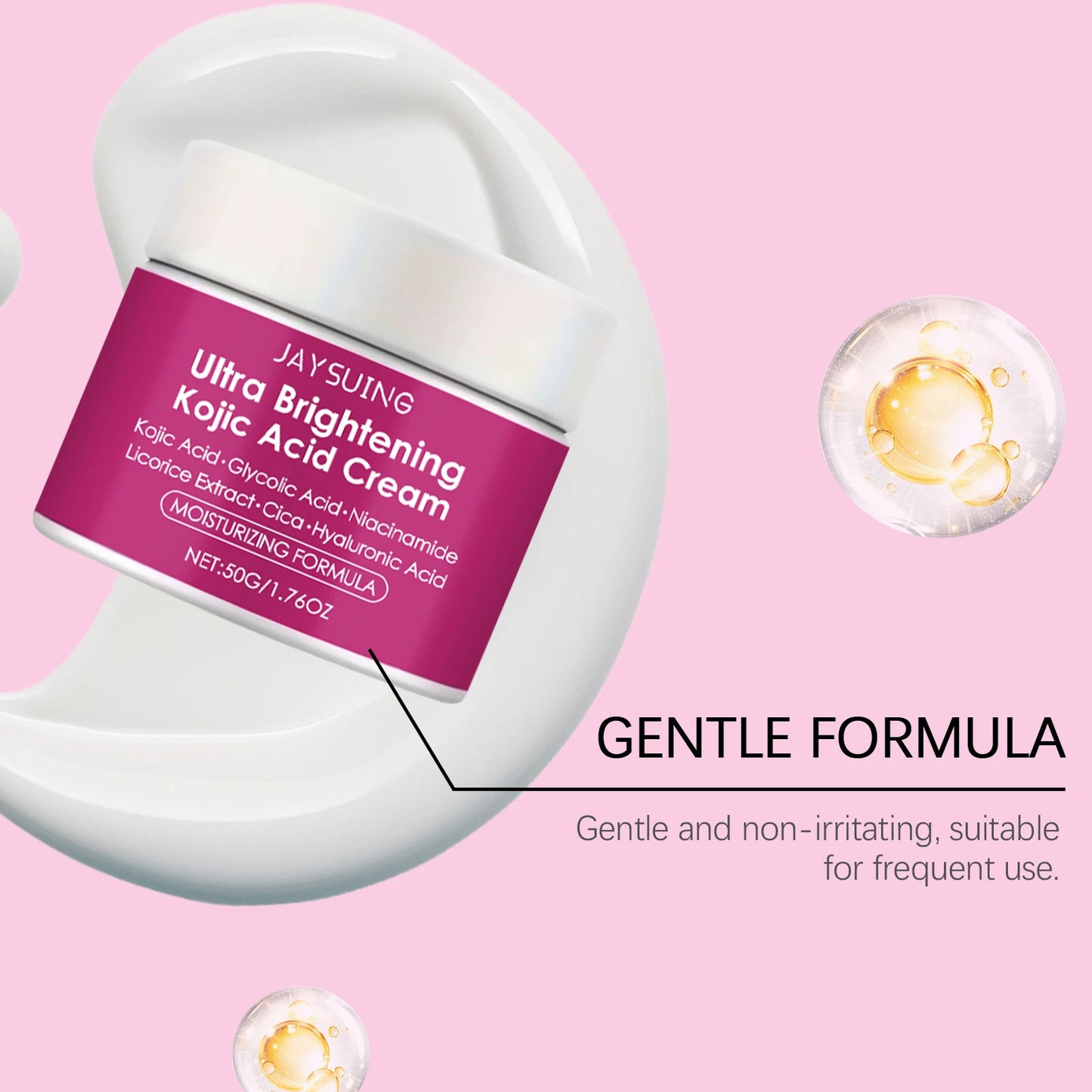 Kojic Acid Brightening Cream With Hyaluronic Acid Moisturizer