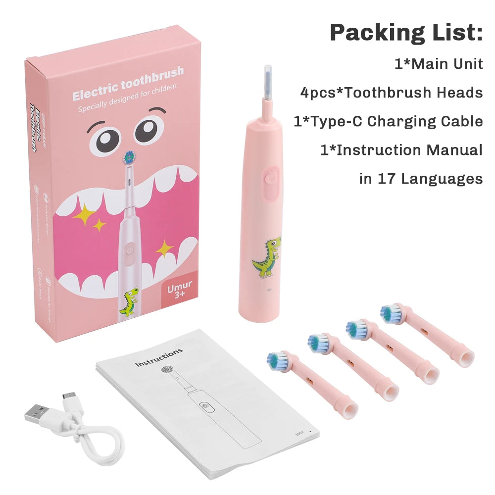 AFDEAL Smart Rotating Electric Toothbrush With 4 Heads