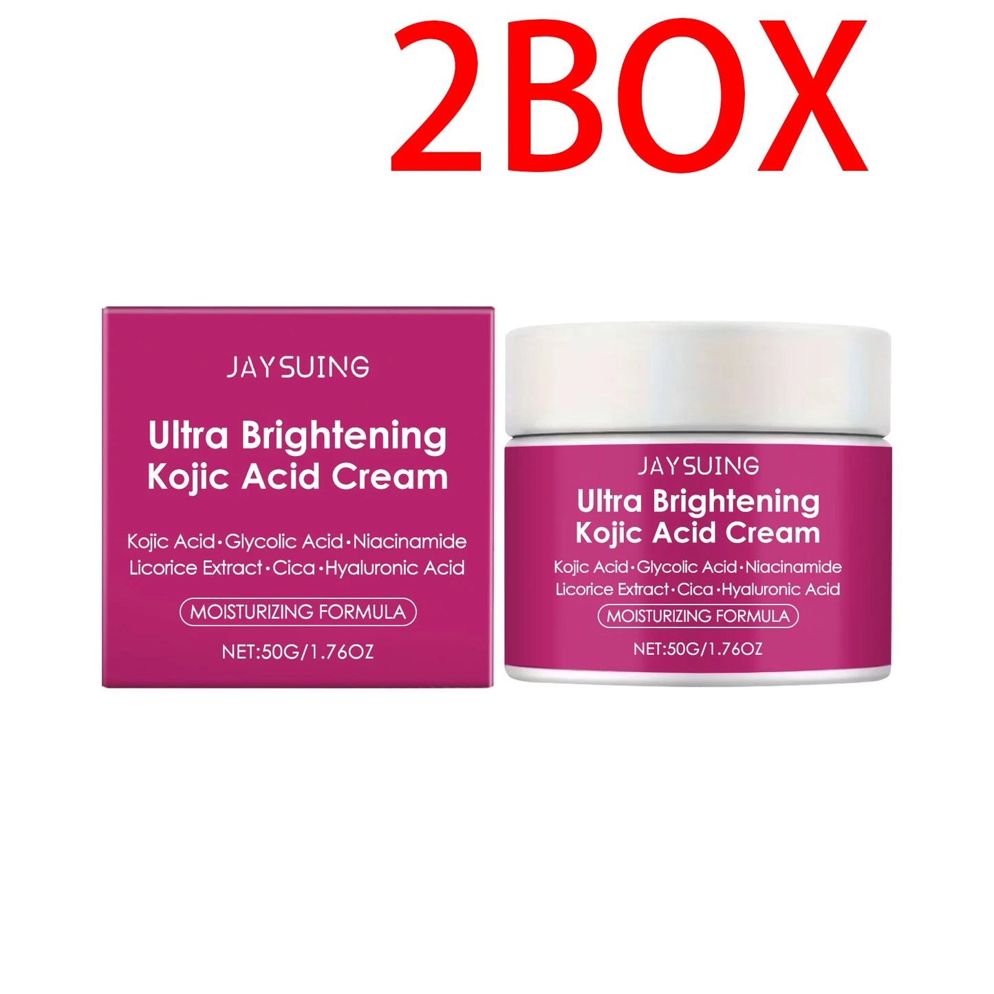 Kojic Acid Brightening Cream With Hyaluronic Acid Moisturizer