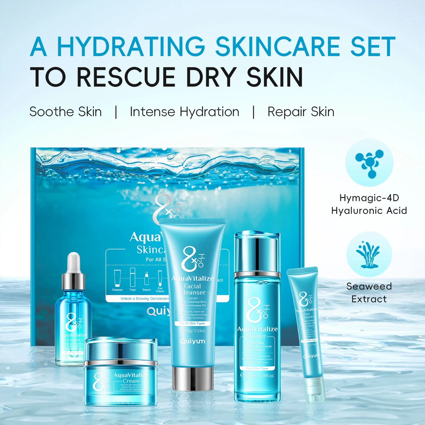 LAIKOU AquaVitalize Hydration Skincare Set Five Piece