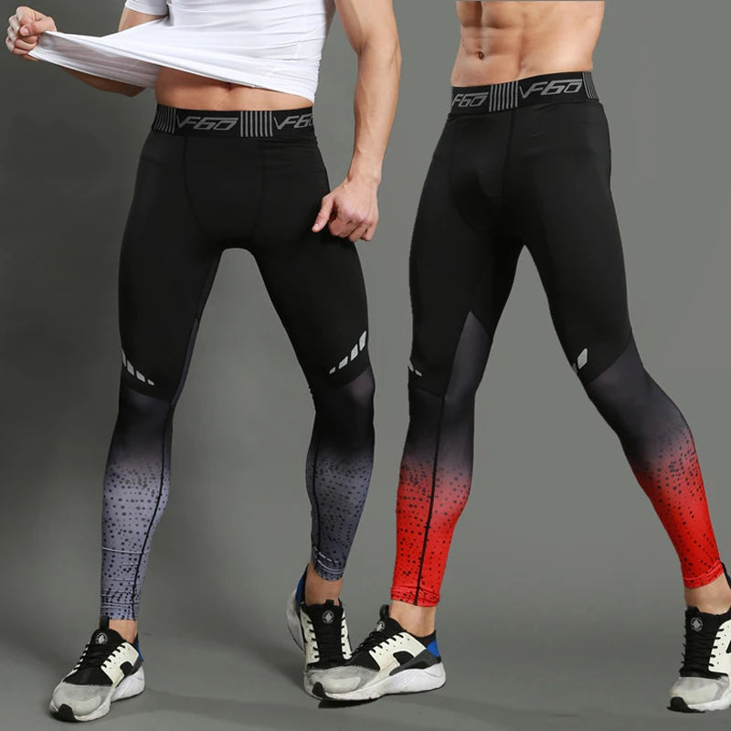 Men's Quick Dry Compression Tights for Running and Gym