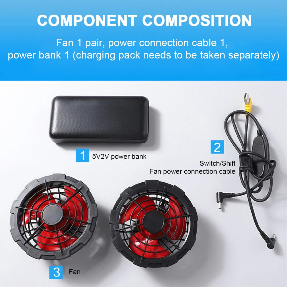 Cooling Vest Ice Fan Wearable Air Conditioner 3 Gears Breathable