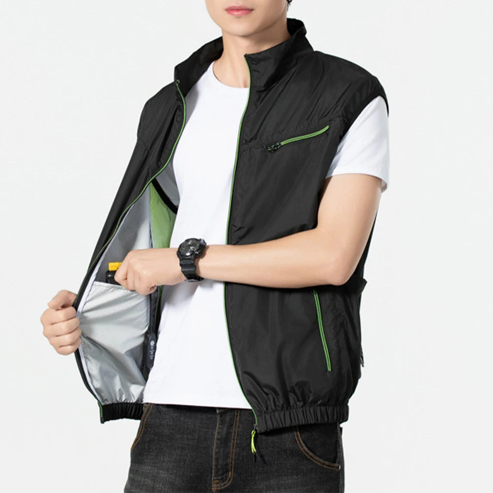Guangdong Ice Fan Cooling Vest Breathable Sleeveless For Summer