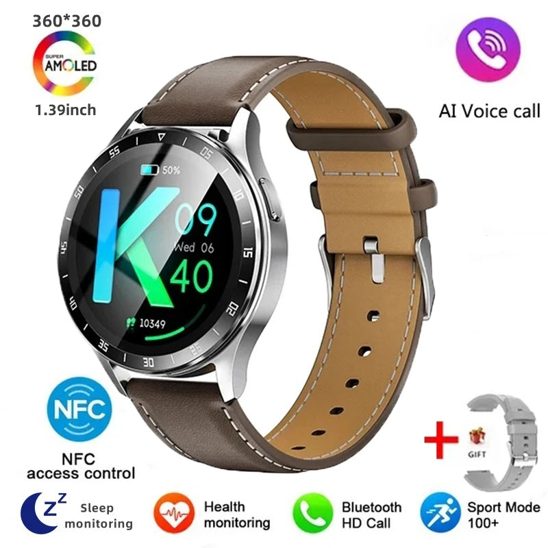 Smartwatch With Bluetooth Call NFC Waterproof Fitness Tracker