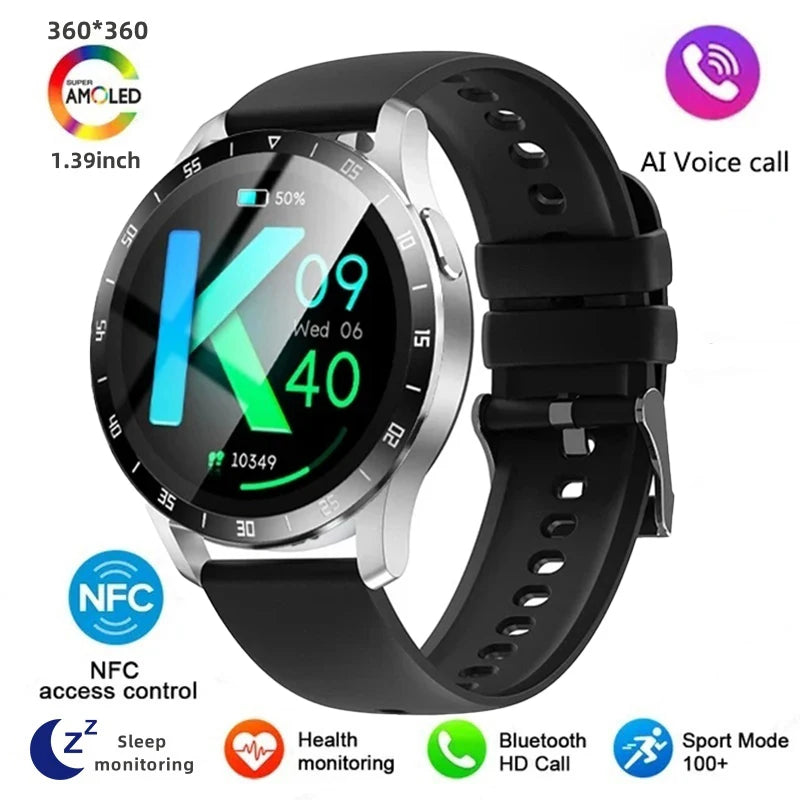 Smartwatch With Bluetooth Call NFC Waterproof Fitness Tracker