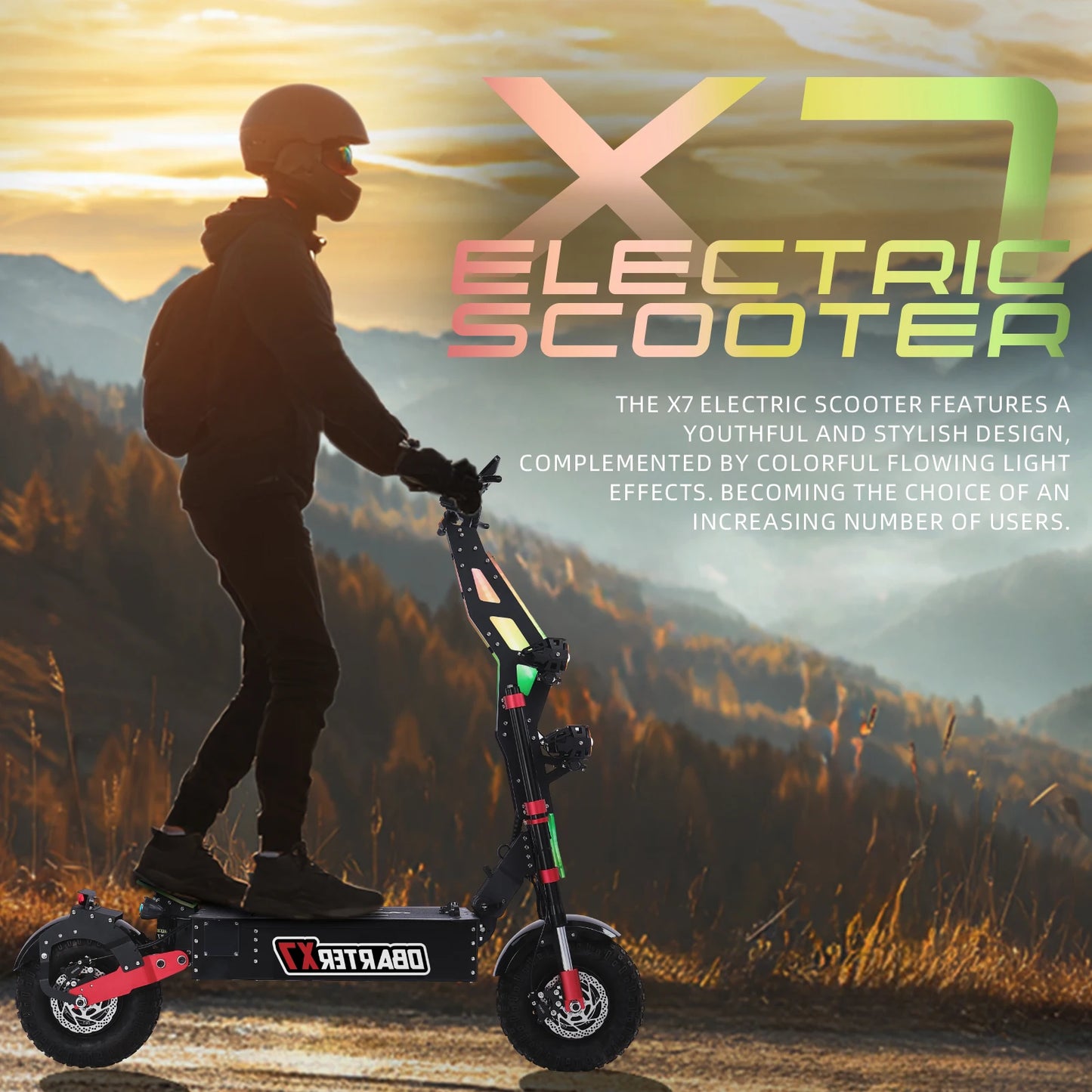 OBARTER X7 Dual Motor Off-Road Electric Scooter For Adults