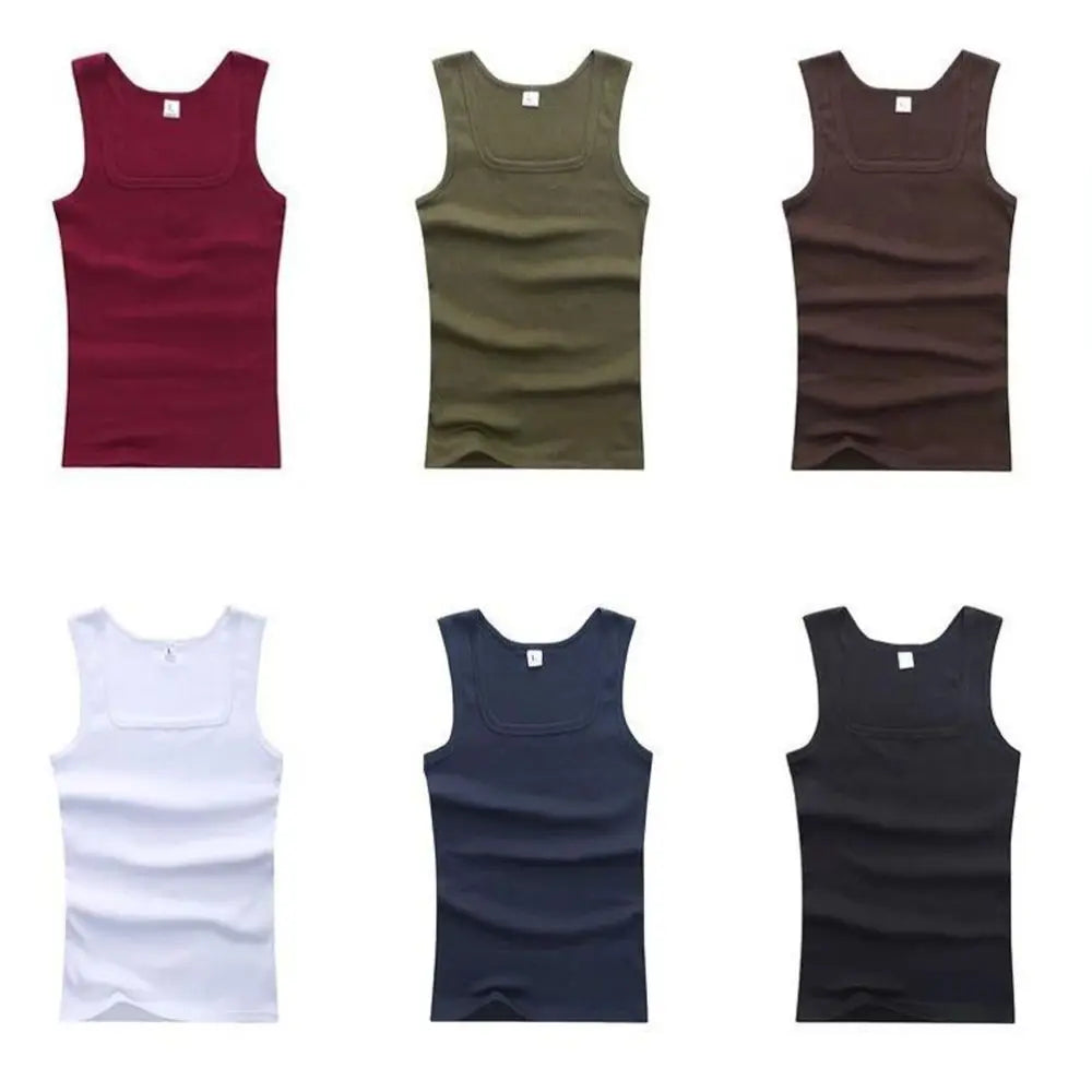 Pure Cotton Men's Sleeveless Tank Top For Summer Casual Wear