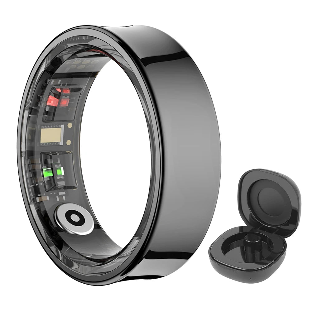 APWIKOGER R09 Smart Ring Waterproof Heart Rate Blood Oxygen Monitor