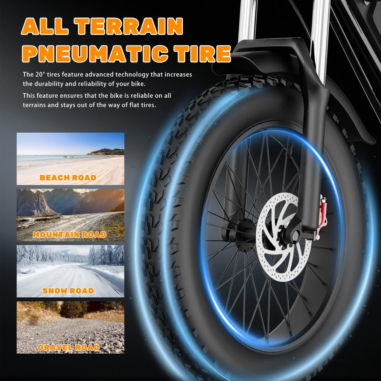 YVY 1500W Fat Tire Electric Bike 33MPH 48V Removable Battery