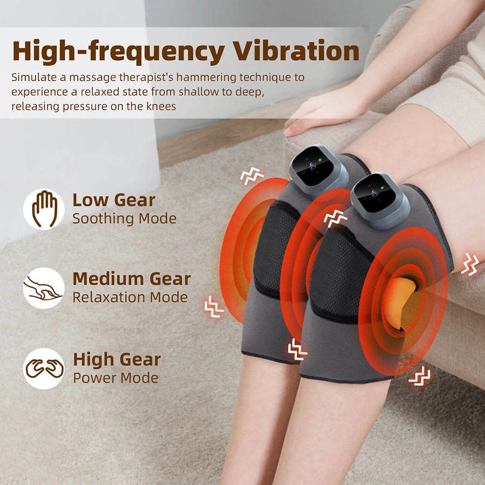 Foreverlily Rechargeable Heated Knee Massager With Vibration Pad