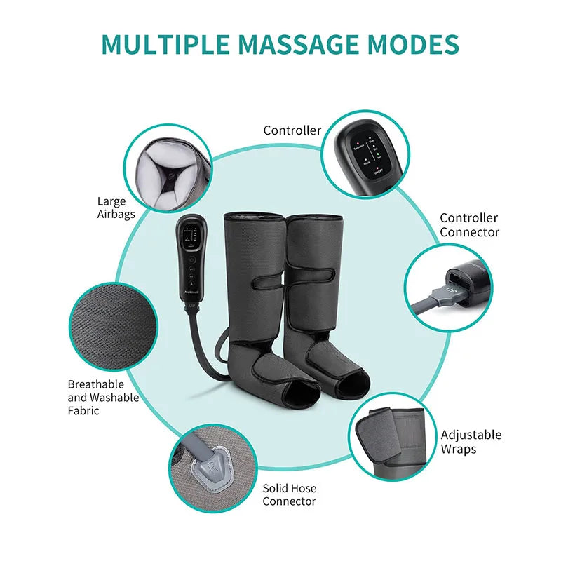 Nekteck Leg Massager With Air Compression Calf Wraps
