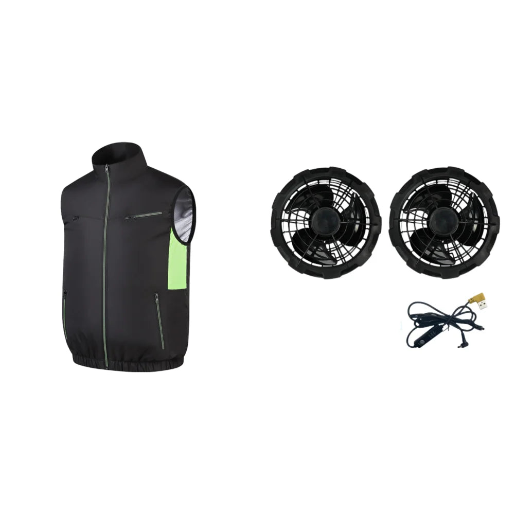 Cooling Vest Ice Fan Wearable Air Conditioner 3 Gears Breathable